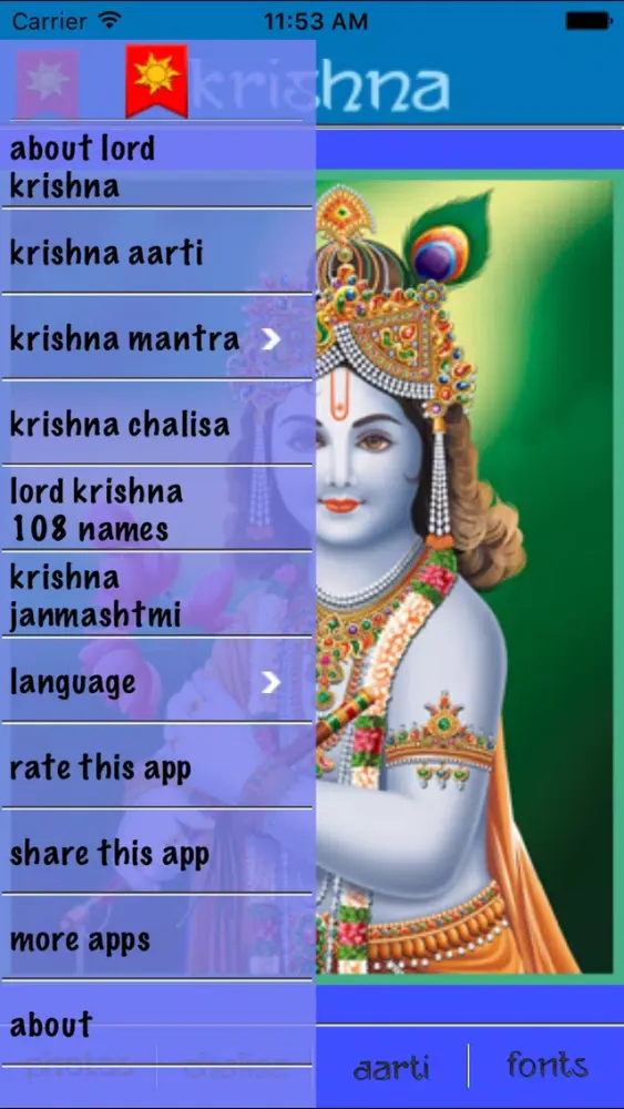 Capturas de tela do Lord Shri Krishna
