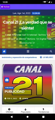 Canal 21 Tachira Ekran Görüntüleri