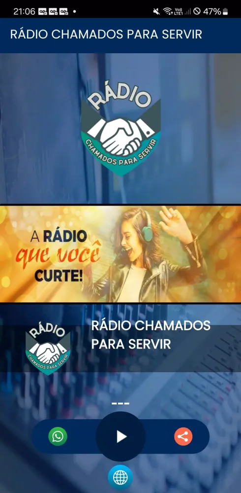 Tangkapan skrin Rádio Chamados Para Servir