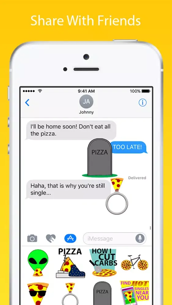 Captures d'écran de Pizzamoji: Pizza Emoji Stickers