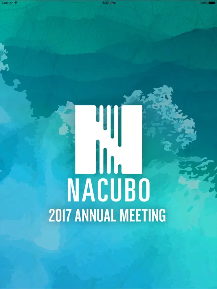 Capturas de tela do NACUBO Annual Meeting 2017 iPad 