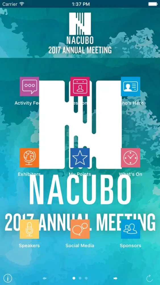 Capturas de tela do NACUBO Annual Meeting 2017