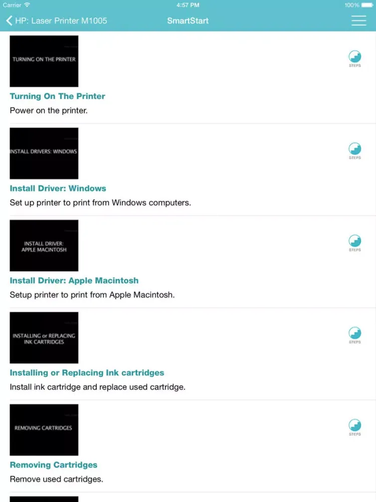 Showhow2 for HP LaserJet M1005 iPad  Screenshots
