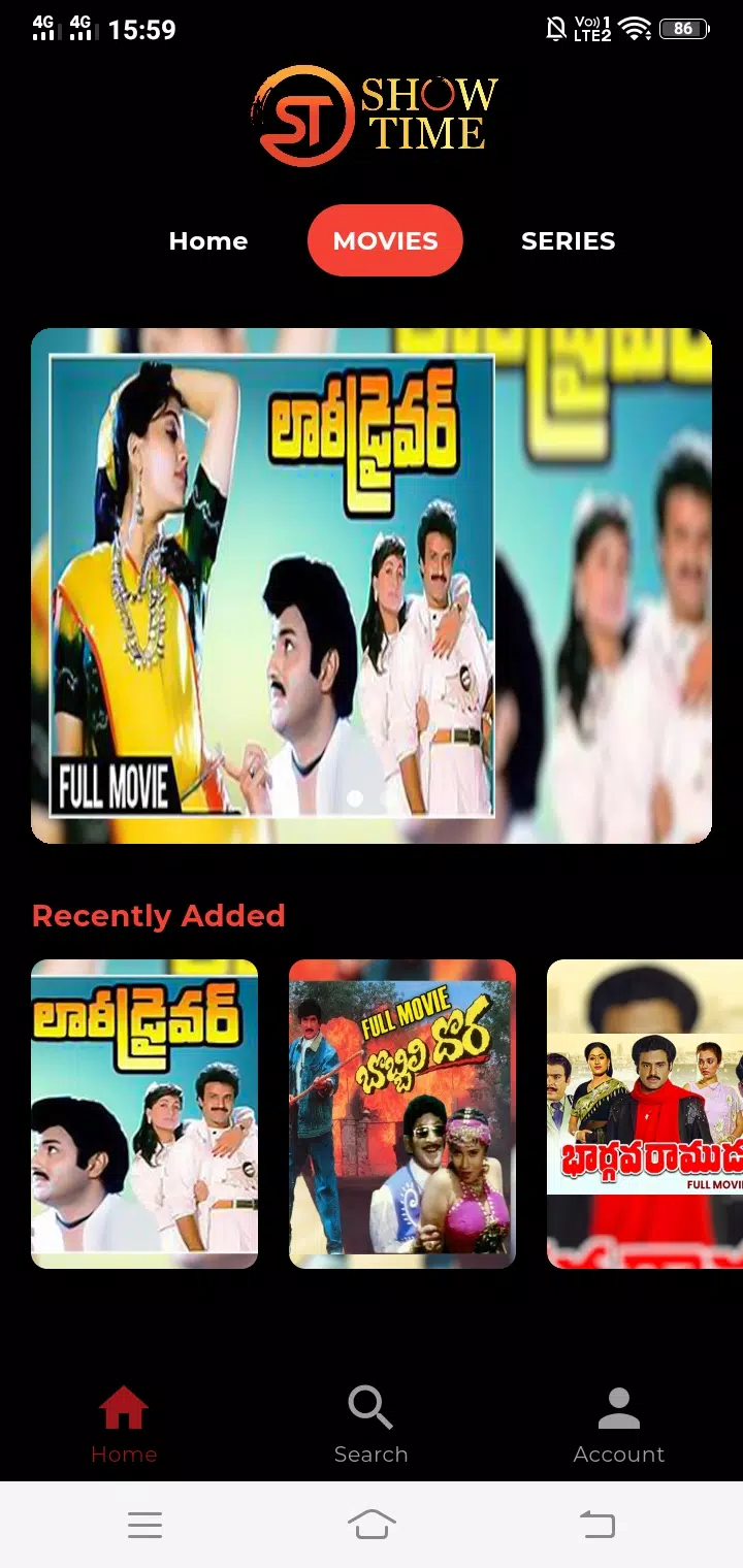 Showtime OTT Screenshots