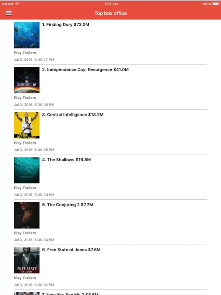 Popcorn Time - Movies Box iPad Screenshots