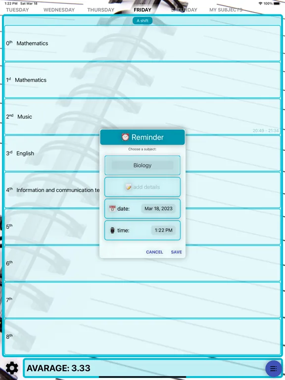 My School Grades iPad  스크린샷