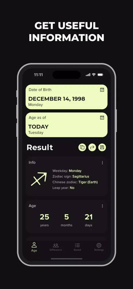 ภาพหน้าจอของ Age Calculator: Days Counter