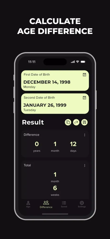 ภาพหน้าจอของ Age Calculator: Days Counter