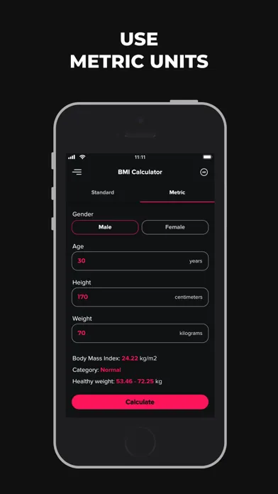 BMI Calculator and Tracker Ekran Görüntüleri
