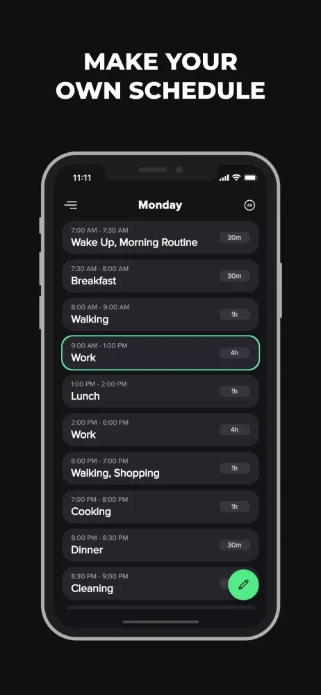 Tangkapan skrin Daily Routine Planner