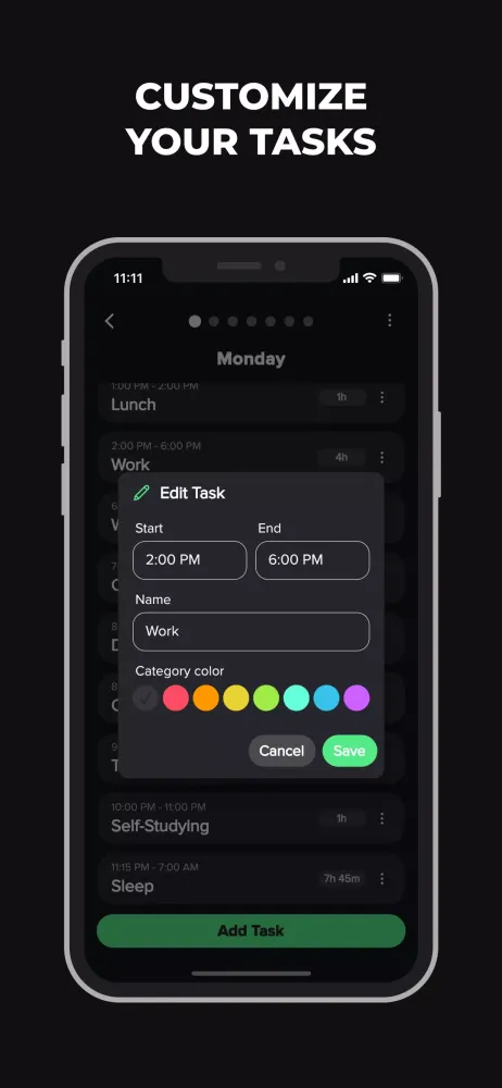 Tangkapan skrin Daily Routine Planner