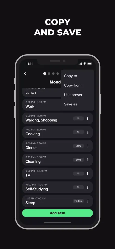 Tangkapan skrin Daily Routine Planner
