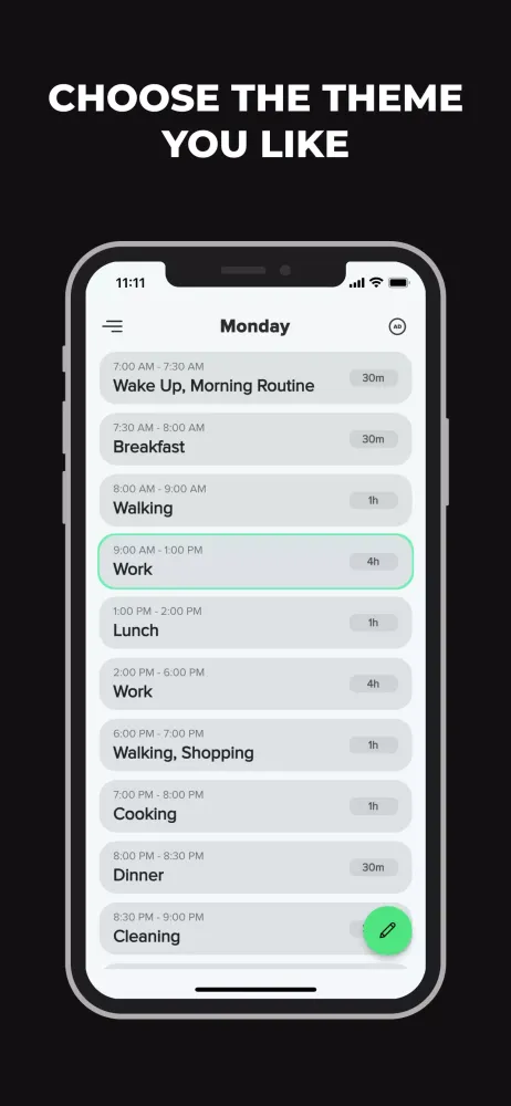 Tangkapan skrin Daily Routine Planner