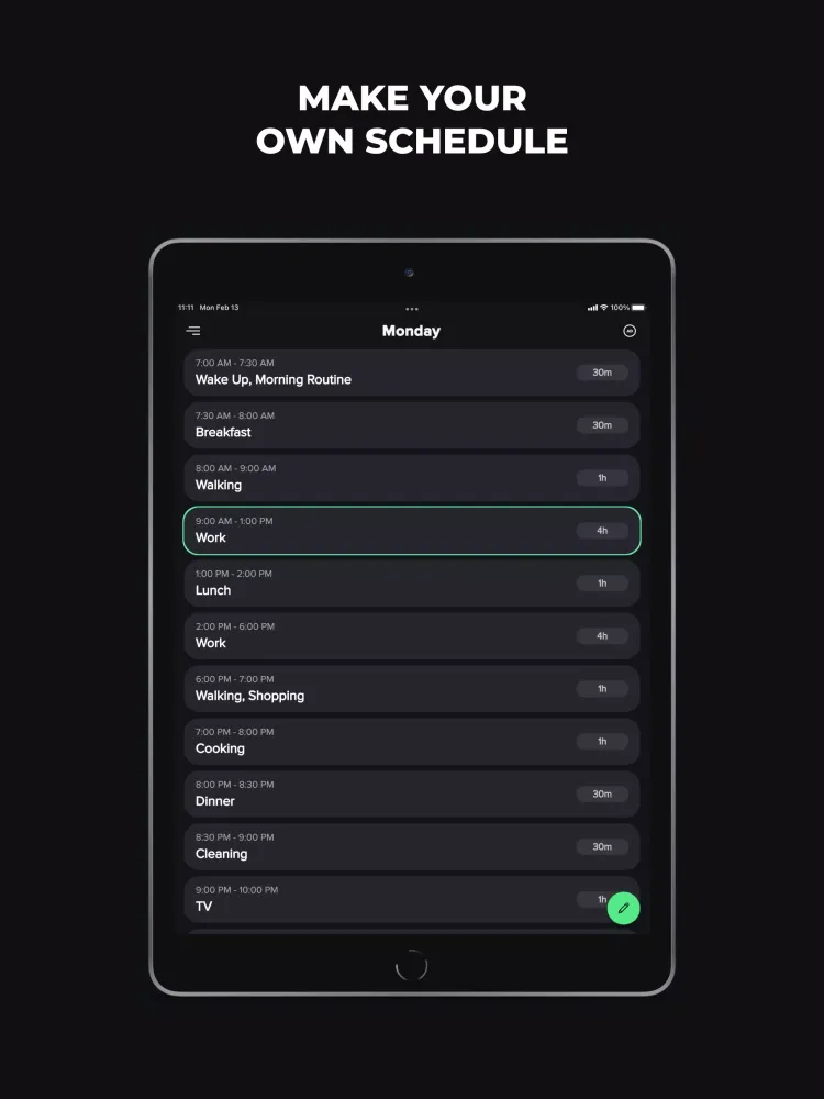 Tangkapan skrin Daily Routine Planner