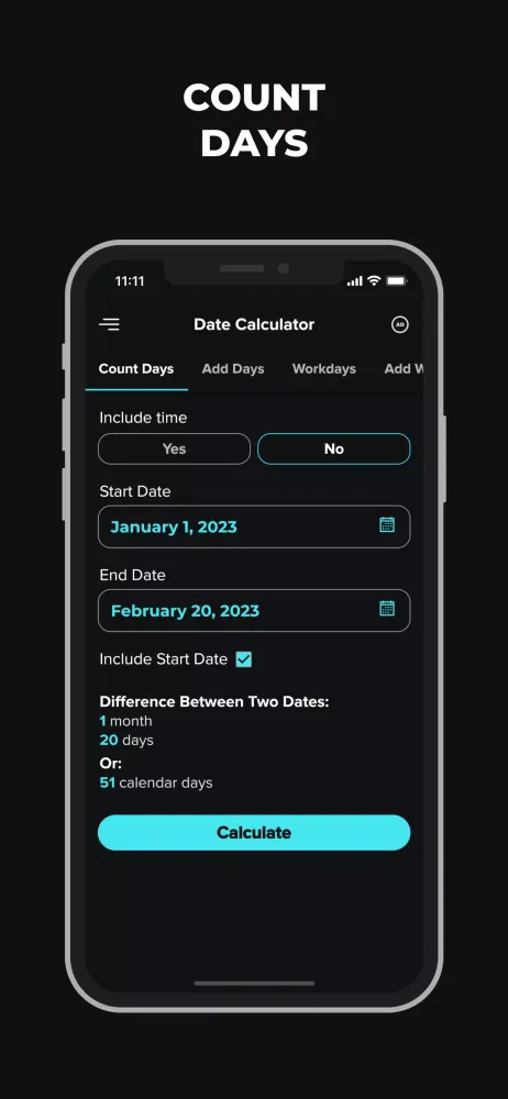 Tangkapan skrin Date & Time Calculator