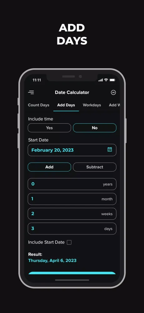 Tangkapan skrin Date & Time Calculator