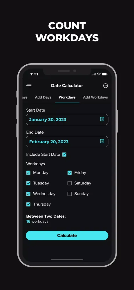 Tangkapan skrin Date & Time Calculator