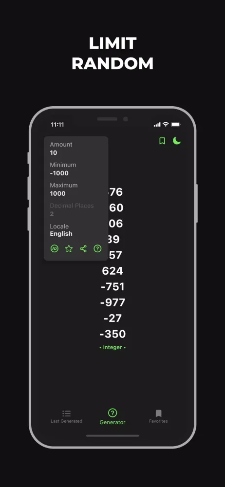 Zrzuty ekranu Random Number Generator