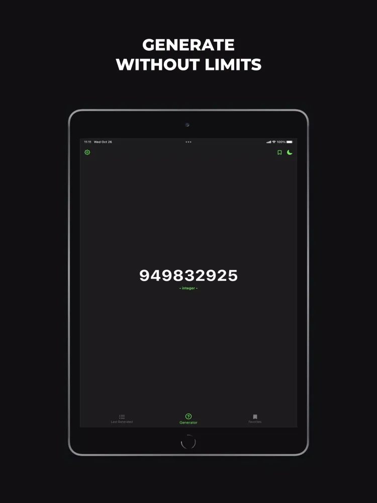 Zrzuty ekranu Random Number Generator