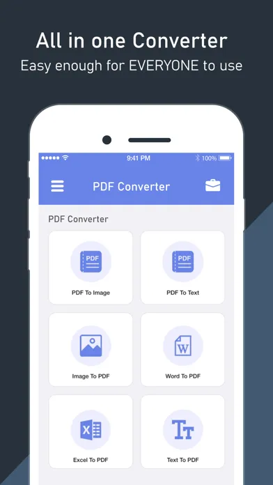 PDF Converter App. Screenshots