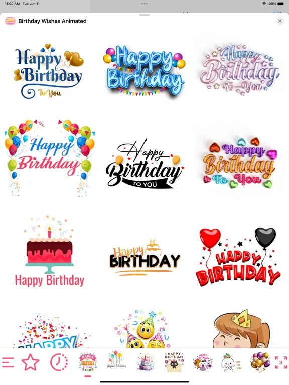 Capturas de tela do Birthday Wishes Animated iPad 