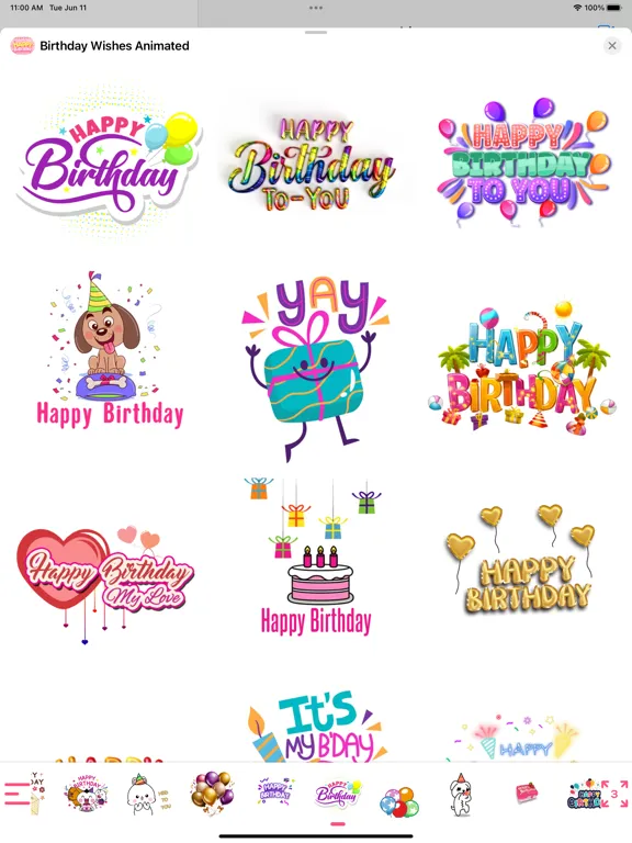 Capturas de tela do Birthday Wishes Animated iPad 