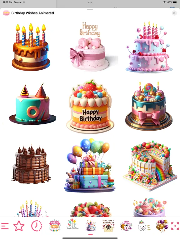 Capturas de tela do Birthday Wishes Animated iPad 