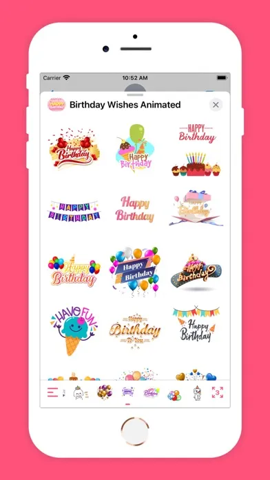 Capturas de tela do Birthday Wishes Animated