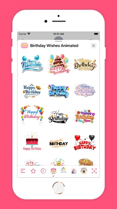 Capturas de tela do Birthday Wishes Animated