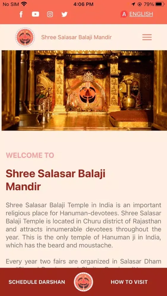 ภาพหน้าจอของ Shree Salasar Balaji Mandir