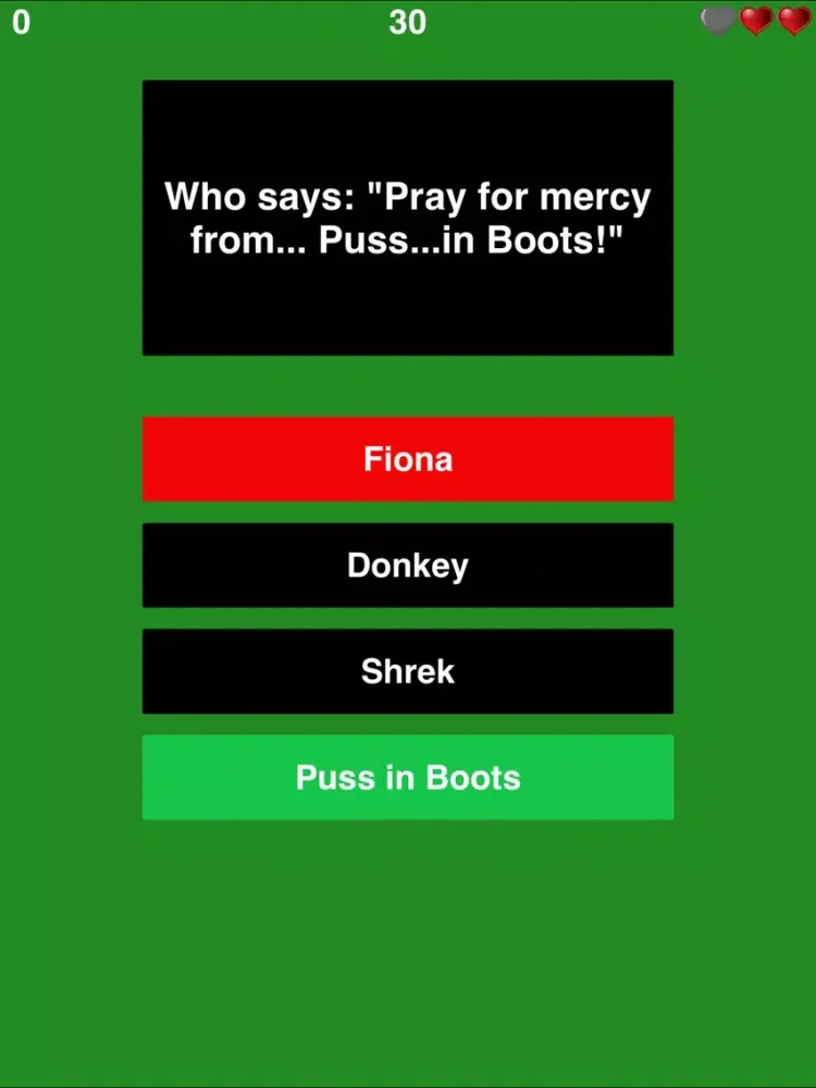 Trivia for Shrek - The Green Ogre Fun Quiz iPad 应用截图