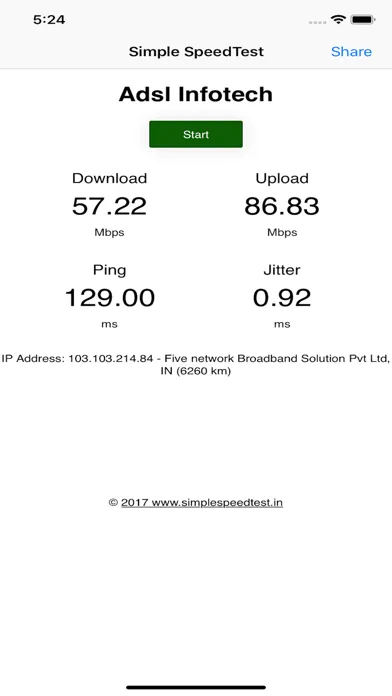Simple SpeedTest Screenshots