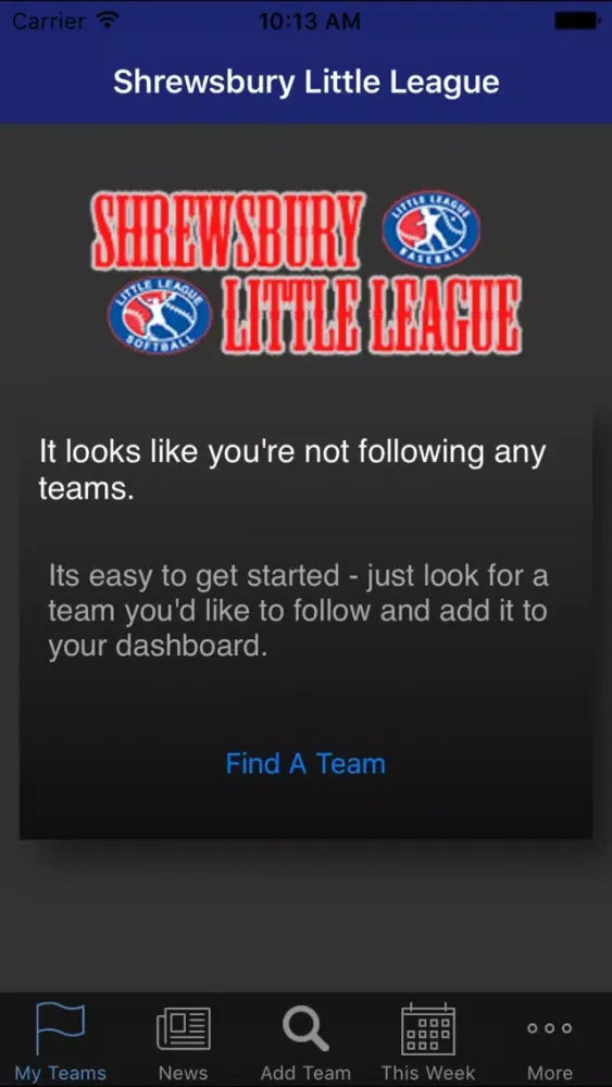 Tangkapan skrin Shrewsbury Little League