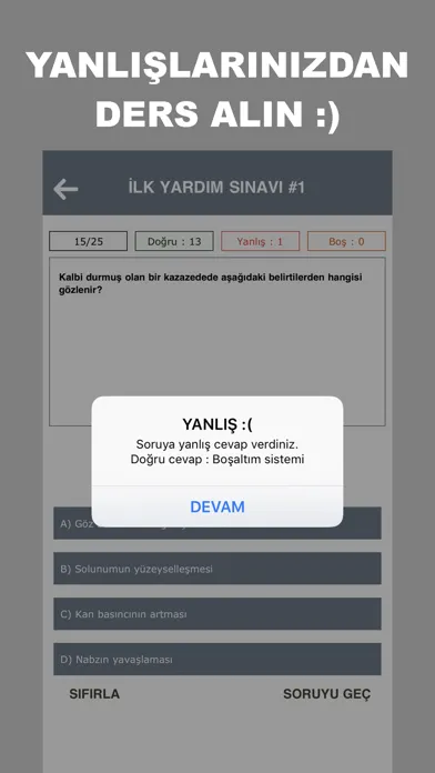 Captures d'écran de Ehliyet 2018 - Çıkmış Sorular