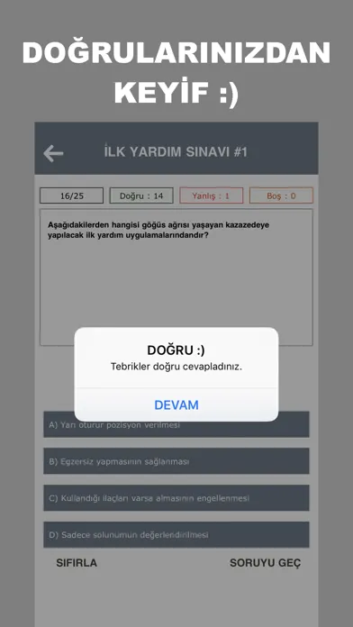 Captures d'écran de Ehliyet 2018 - Çıkmış Sorular
