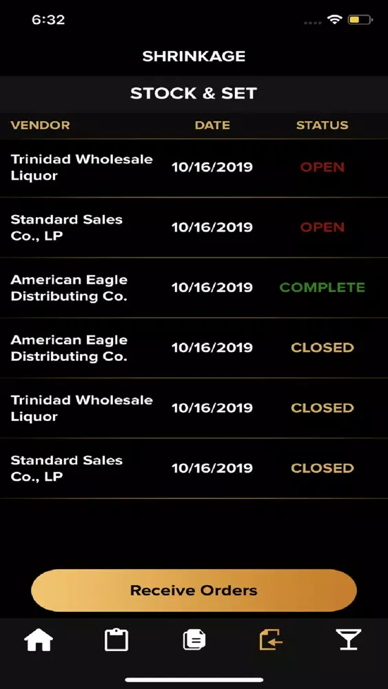 Shrinkage - Bar Inventory Screenshots