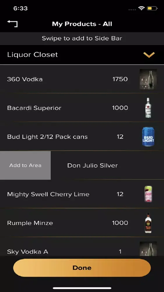 Shrinkage - Bar Inventory Screenshots