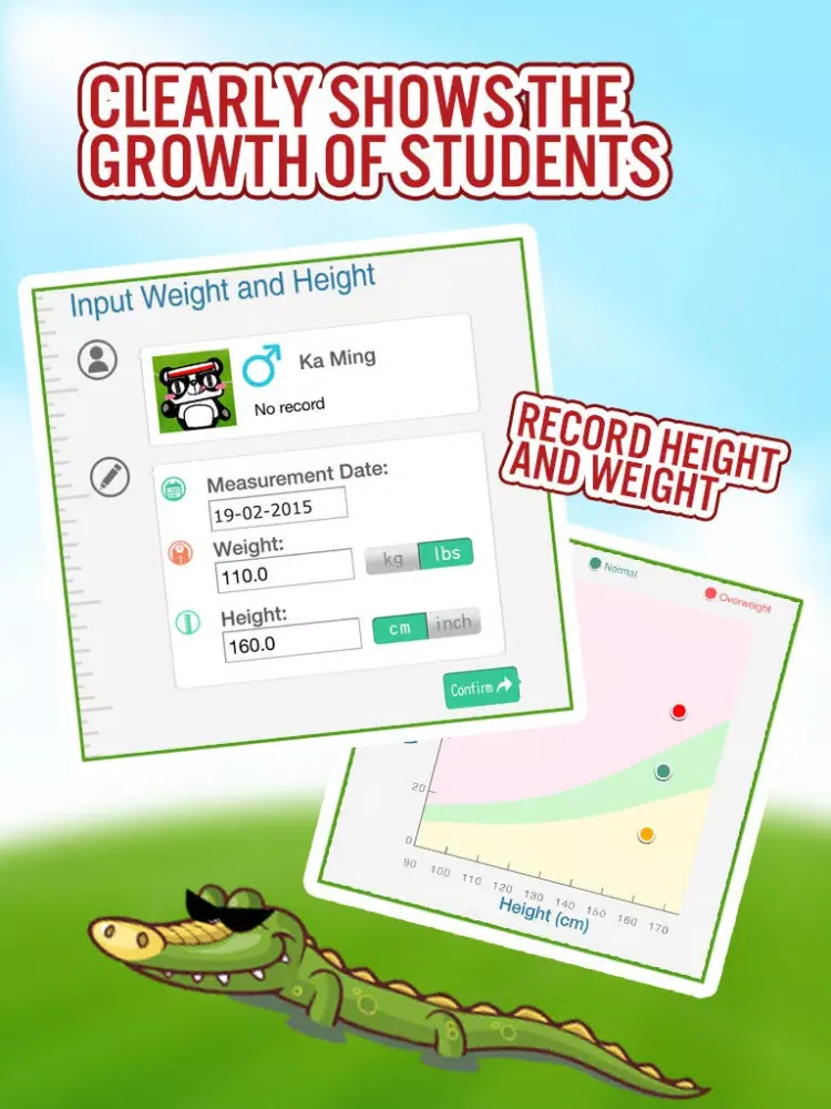 صور Student Weight for Height Chk iPad 