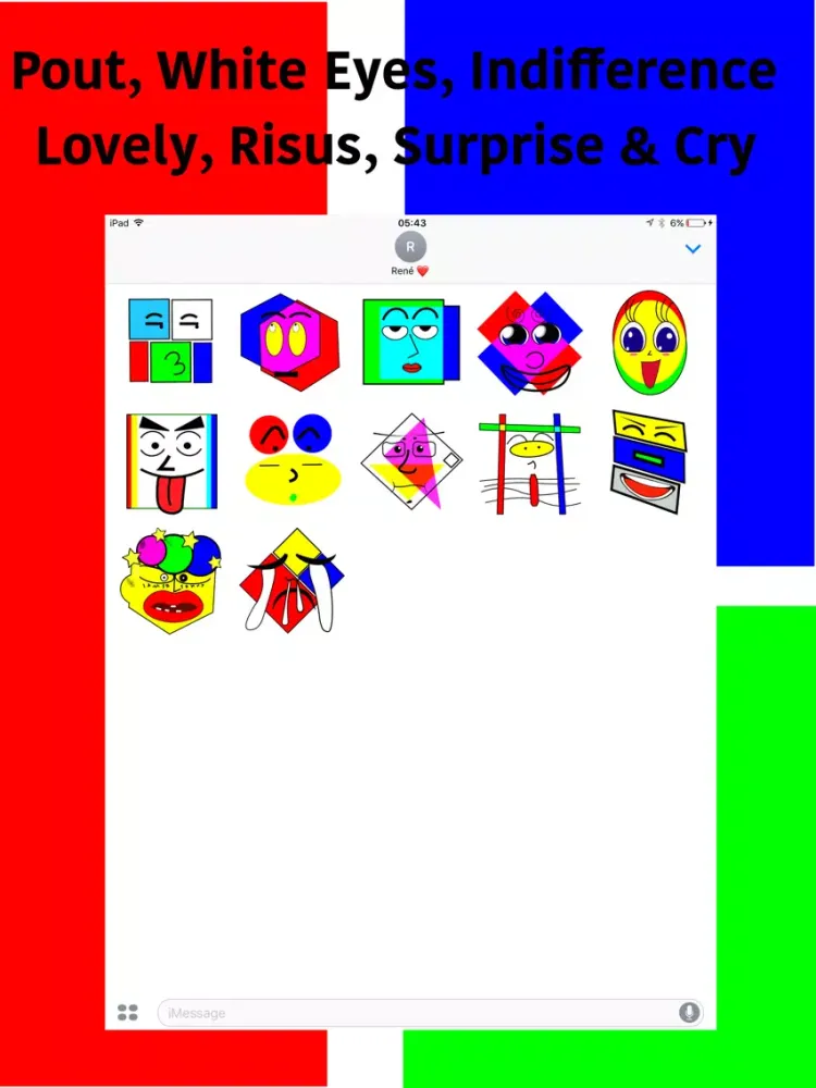 Mr.Dudu and his RGB friends: Emoji sticker iPad 应用截图
