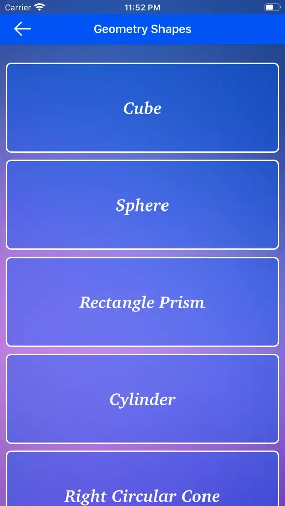 Solid Geometry Calculator Screenshots