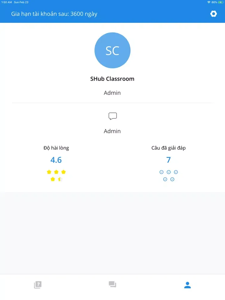 Tangkapan layar SHub Tutor iPad 