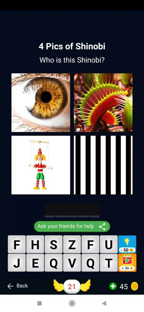 4 Pics 1 Shinobi part 1 سکرین شاٹس
