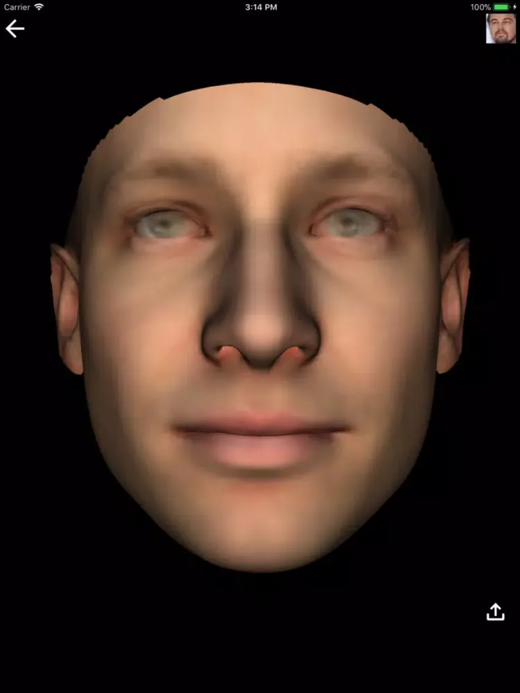 Tangkapan skrin Face 3D iPad 