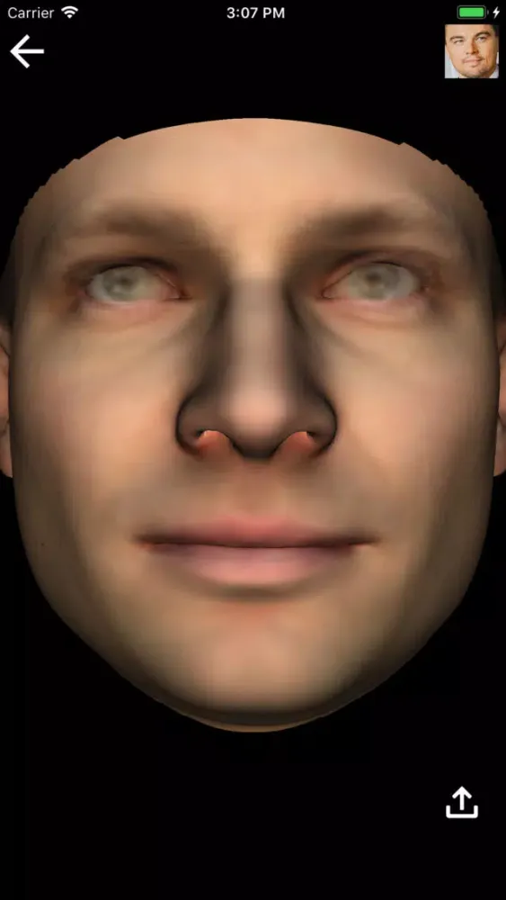 Tangkapan skrin Face 3D