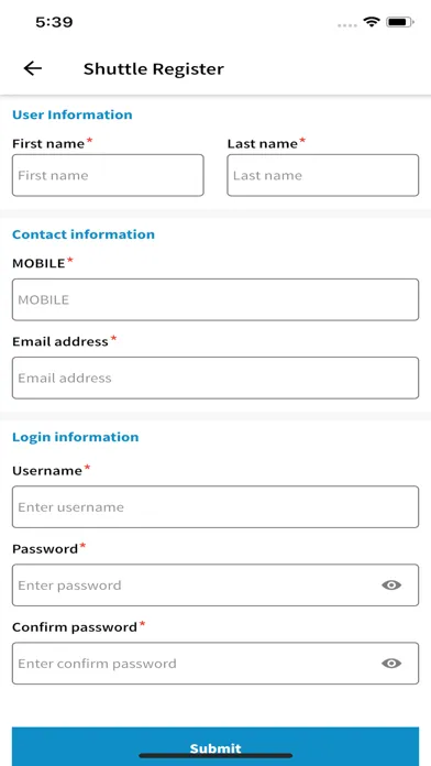 MyShuttle App سکرین شاٹس