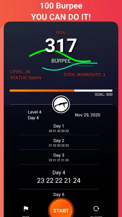 100 Burpee workout应用截图