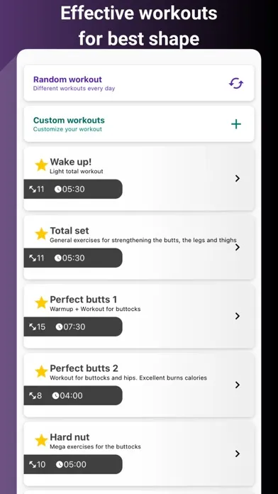 Butts, legs and hips workout स्क्रीनशॉट