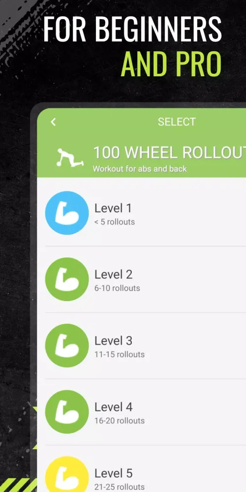 Ảnh chụp màn hình của 100 Abwheel rollouts