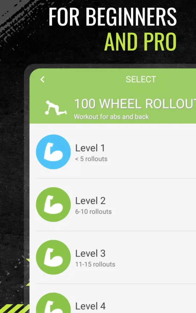 Ảnh chụp màn hình của 100 Abwheel rollouts