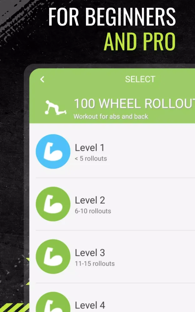 Ảnh chụp màn hình của 100 Abwheel rollouts